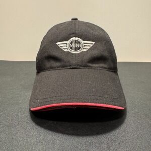 Mini Cooper Hat Cap Car Black Red Logo Embroidery Strap Back OSFA Casual Dad